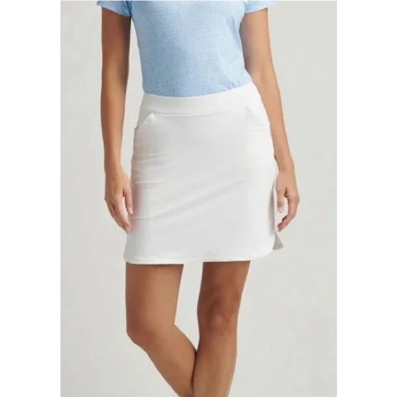NWT Women's Peter Millar White Performance Golf Skort Size M - Picture 2 of 6